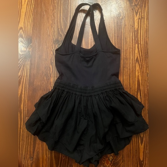 FREE PEOPLE FP MOVEMENT Black Sleeveless Crossback Prima Shortsie One Piece - Picture 6 of 6